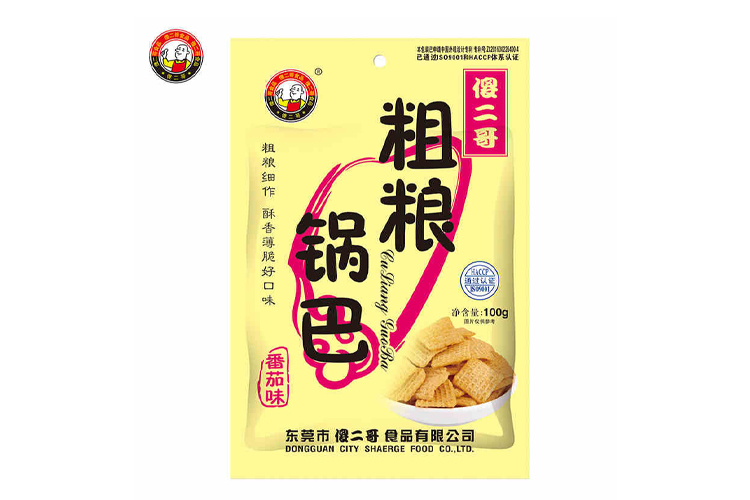 傻二哥黑米锅巴番茄味 100G